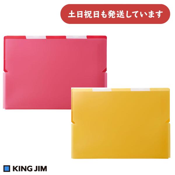 クリアファイル  透明 キングジム シンプリーズ クリアーファイル 固定式 透明表紙 A4タテ 20