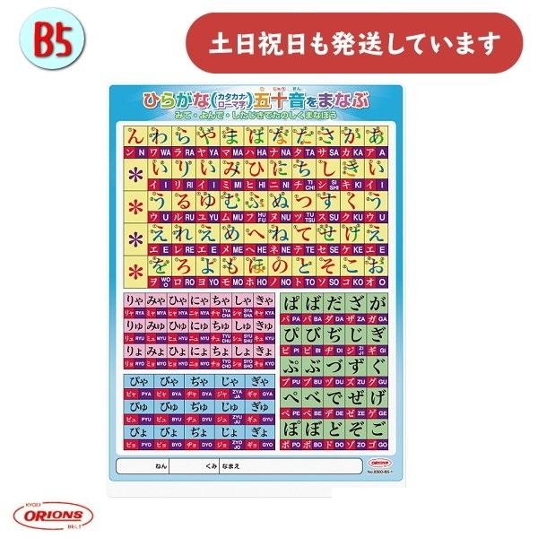 共栄プラスチック 学習下敷 B5 五十音 文房具 文具 下敷き ひらがな カタカナ ローマ字 小学生 したじき
