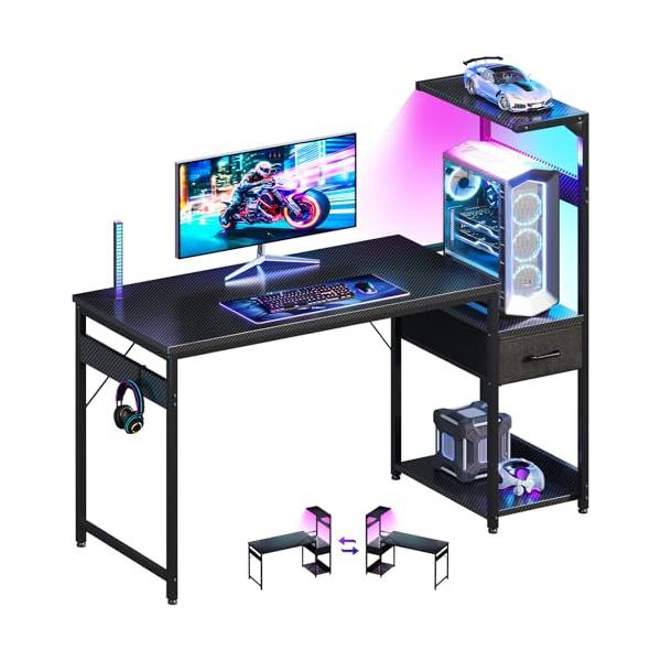 商品仕様 おしゃれなPC本体を目に見える場所に置き換え、ホコリから解放、eスポーツのために生まれたこのデスクが大活躍。*本体サイズ：幅120 メイン天板は90 *奥行48*高さ114,.5cm 床から天板までの高さは75.5cm *本体重量...