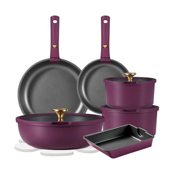 CAROTE カローテ フライパン セット 15点 チタンコート IH対応 ガス火