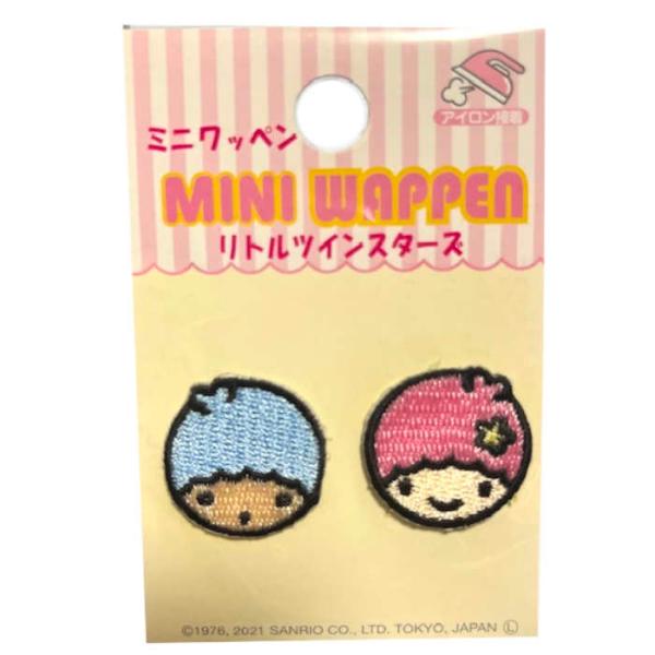 ミニ ワッペン リトルツインスターズ アップリケ 体育座り キキララ