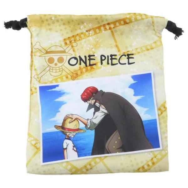 巾着 ルフィ＆シャンクス ワンピース ONE PIECE 名シーン ケイカンパニーONE PIECE ワンピースTVアニメ「ONE PIECE」の名シーン柄小物やお菓子を入れて使ってね！■仕様内容■サイズ：約H205×W180mm素材：ポリ...