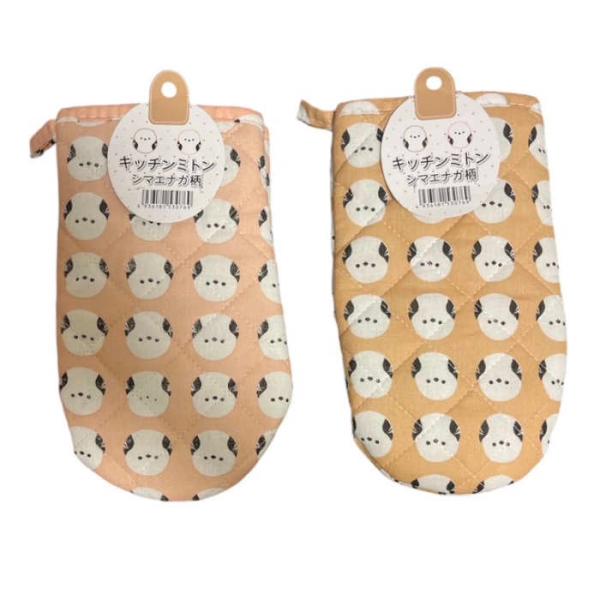 【2個セット】シマエナガ キッチン ミトン プレゼント 母 奥さん 彼女 鍋つかみ グッズ ベージュ ピンク 動物 小鳥 北海道 白 ホワイト 鳥 可愛い 人気 雪の妖精