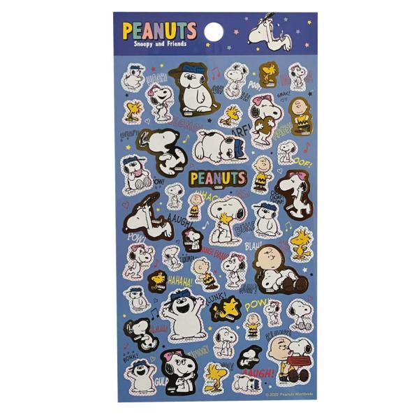 シール　まとめ売り　ディズニー　クレヨンしんちゃん　スヌーピー スヌーピー シートシール フラットシール PEANUTS ブルー 青 シール