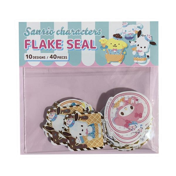 シナモロール サンリオキャラクターズ フレークシール ポムポムプリン