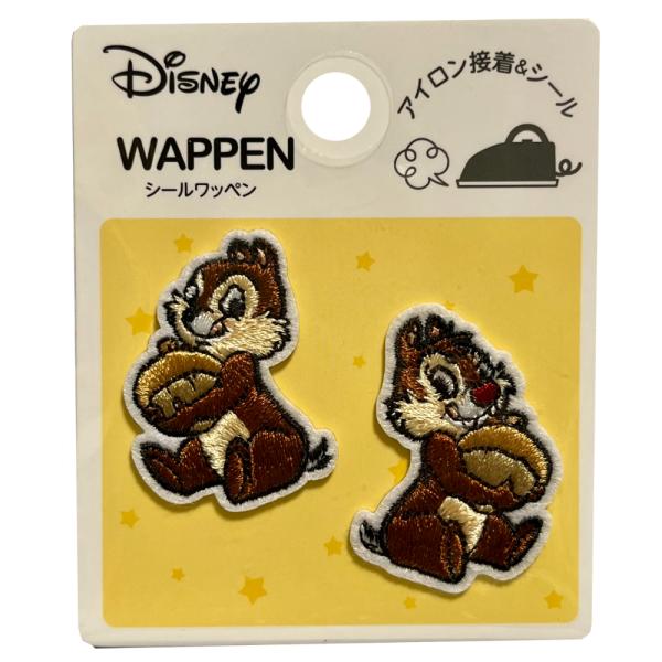 シール ワッペン ディズニー チップ&デール チップとデール キャラクター リス りす 可愛い 女の子 女児 男児 男の子 手提げ バッグ レッスン トート