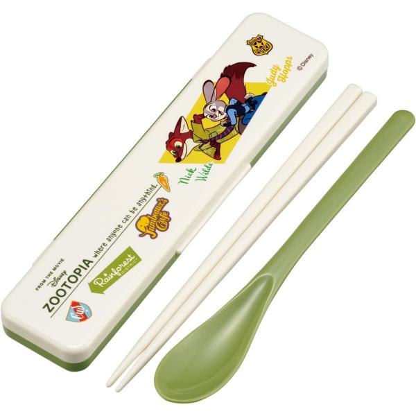 音のならないコンビセット 箸 ディズニー ズートピア ヴィンテージワッペン スケーター使い勝手のいいサイズのお箸とスプーン、収納ケースのセット。食洗機対応。箸の先端にはすべり止め加工付き。スプーンは小振りで長めの形状で、弁当箱の隅にフィット...