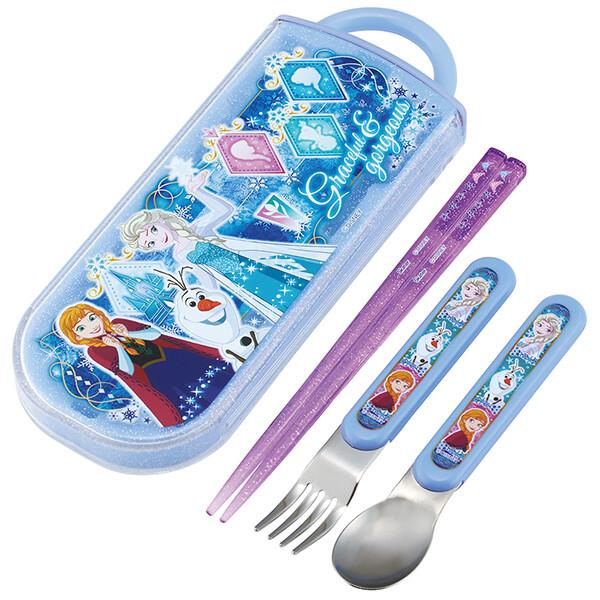 スケーター トリオセット アナと雪の女王27 箸 スプーン フォーク 3点セット 食洗機対応 スライド式 ケース付き 子供用 キッズ カトラリーセット お弁当 給食