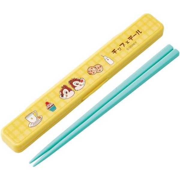スケーター(Skater) 箸 箸箱 セット ディズニー チップ&amp;デール 喫茶レトロ 18cm 抗菌 大人用 日本製 ABC3AG-Aケースの中で箸が動く音が鳴りにくいクッション付きの 箸セット箸箱 と 箸 がぶつからないので静かに...