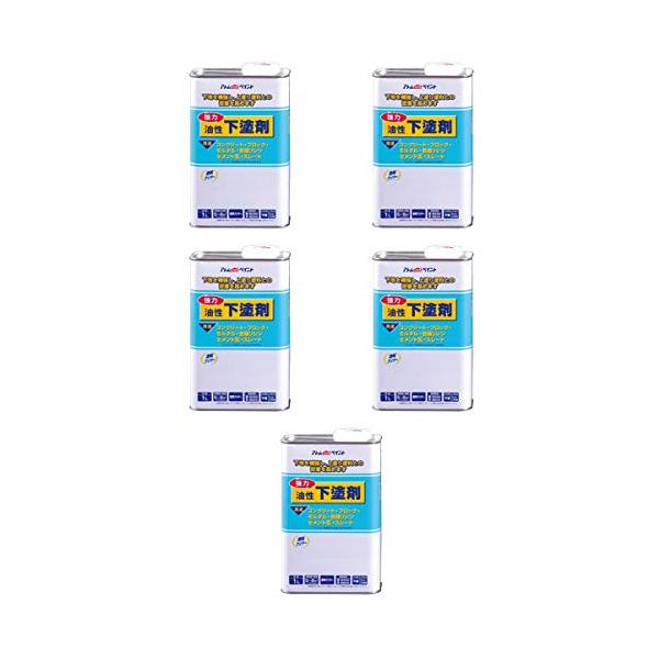 アトムハウスペイント 油性下塗剤 1L 5缶セット :a-B082ZQTL13-20230424:虹のショップレッド 通販  