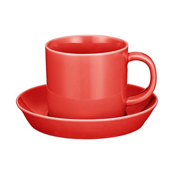 コモンCommonコーヒーカップソーサー レッド