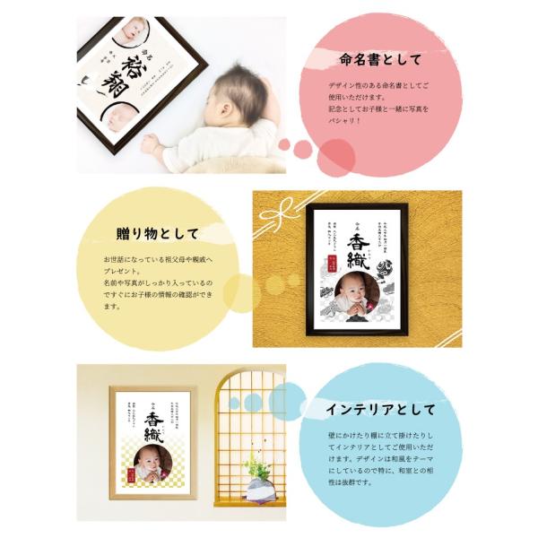 命名書 テンプレート 命名紙 出産祝い 名入れ 写真入 孫 ギフト ハローエンジェル ベビーアートポスターc 和柄シック メール便送料無料 サイズ お七夜 命名書 赤ちゃん 命名書 代購幫