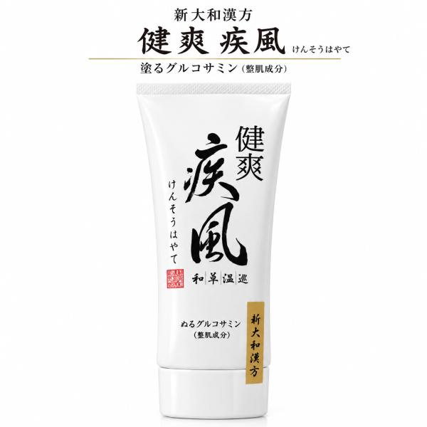 健爽疾風 けんそうはやて 80g 塗るグルコサミン ボディー用マッサージクリーム 新大和漢方