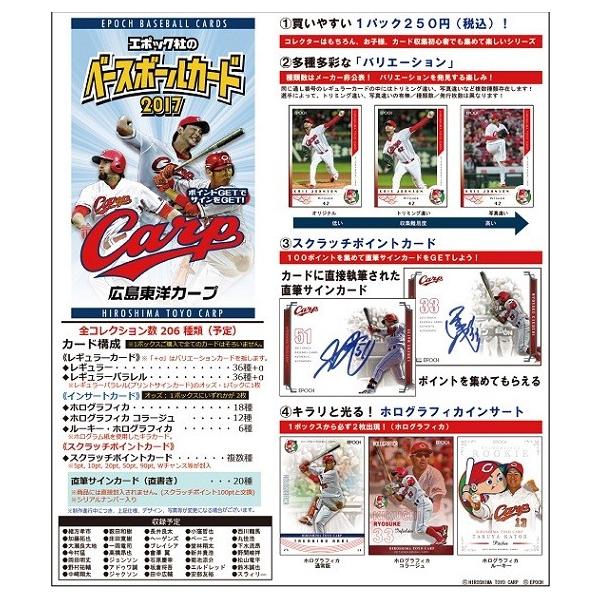 EPOCH ベースボールカード 2017 広島東洋カープ BOX