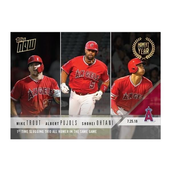 2018 TOPPS NOW #MOY-6 大谷翔平/TROUT/PUJOLS FIRST TIME SLLUGGING