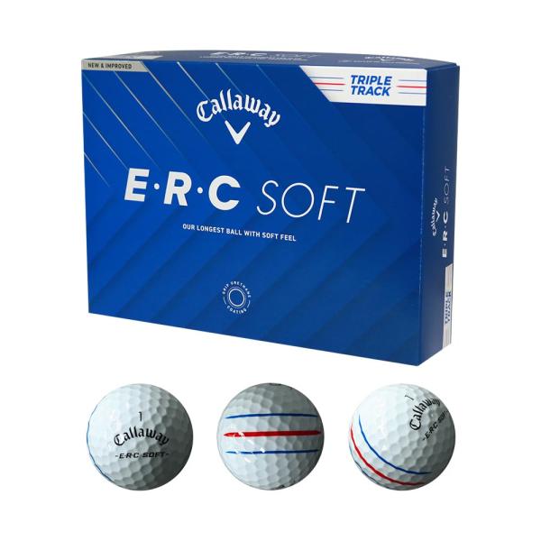 キャロウェイ Callaway ERC SOFT トリプル・トラック ボール ホワイト 1ダース 2025