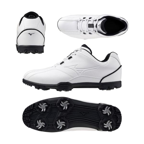 ミズノ Mizuno ジーエムスタイル ワイド ST スパイクシューズ 51GQ2551 (01)ホワイト/ホワイト 『4E』『軽量』 『防水』2025