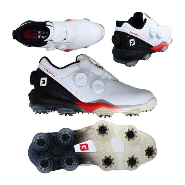 フットジョイ FOOTJOY ツアーアルファ トリプル BOA ソフトスパイクシューズ 55567 ホワイト/ブラック 2026