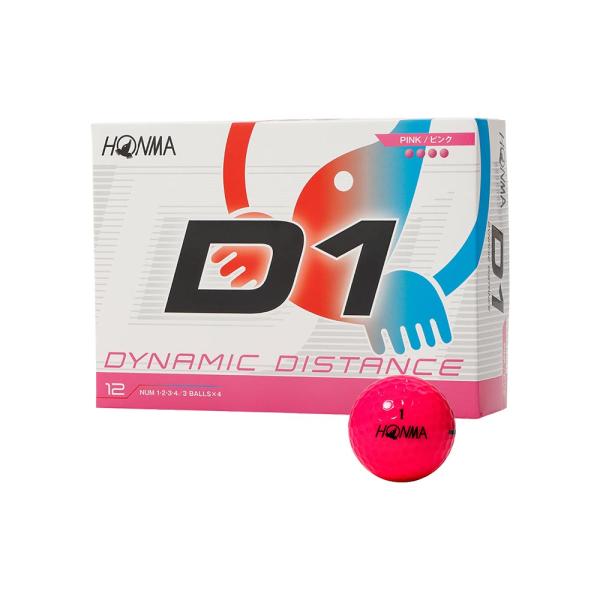 本間ゴルフ HONMA D1ボール ピンク 1ダース 2026