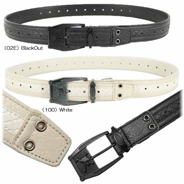 Oakley オークリー ベルト 新品 Oakley Golf Belt Skull Belt FOS900972-02E Black PU Leather