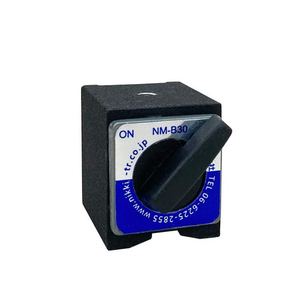 ・品番：NM-B30・吸着力：300N（吸着力は、対象磁性体の厚み・鉄含有量・表面状態等によって変化します）・寸法：L35xW30xH35 mm・取付ネジ穴寸法：M5x0.8・重量：0.2kg＊検索キーワード＊日機株式会社　マグネットベース...