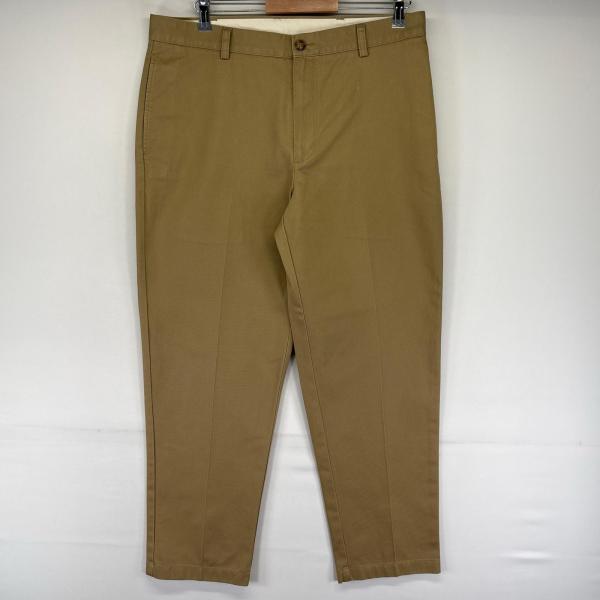 古着 エルエルビーン L.L.Bean パンツ テーパード センタープレス チノパン ジッパーフライ W35 L30  ベージュ系 メンズ