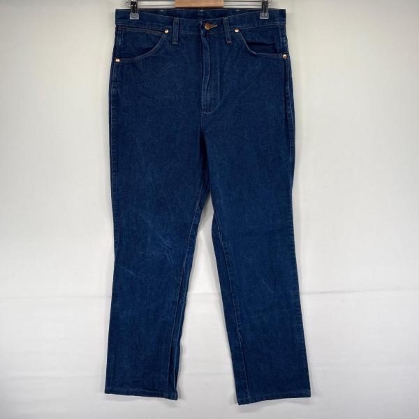 古着 ラングラー Wrangler デニム パンツ ストレート ジッパーフライ 936DEN ジーンズ 5ポケット W34 L36  ブルー系 メンズ