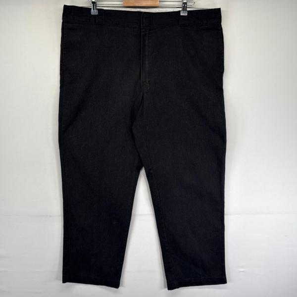 古着 ディッキーズ Dickies パンツ 874 FLEX ワークパンツ チノパン テーパード 大きいサイズ w42 L30  ブラック系 メンズ