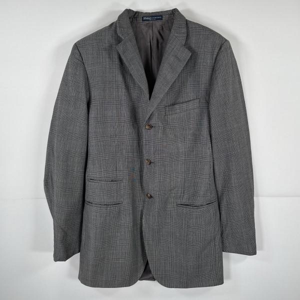 【希少】ポロバイラルフローレン 千鳥格子 総柄 テーラードジャケットUSA製 POLO RALPH LAUREN ポロ・ラルフローレン 022-5-BR-RL ウール 2B