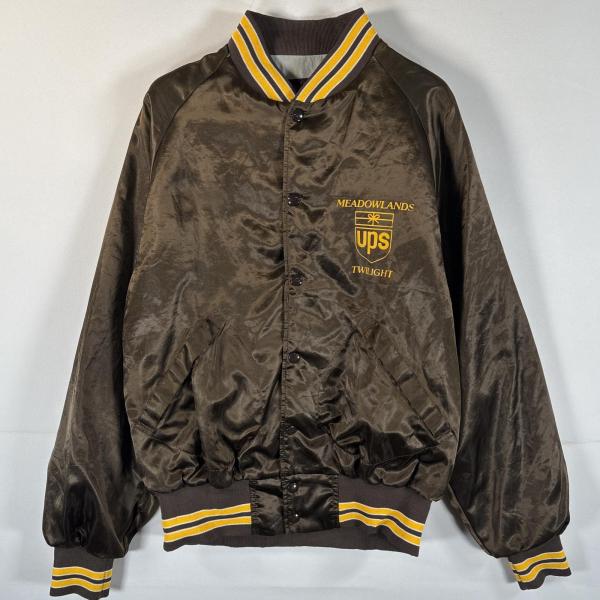 古着 90's/90年代 PlaーJac USA製 スタジャン サテンジャケット UPS
