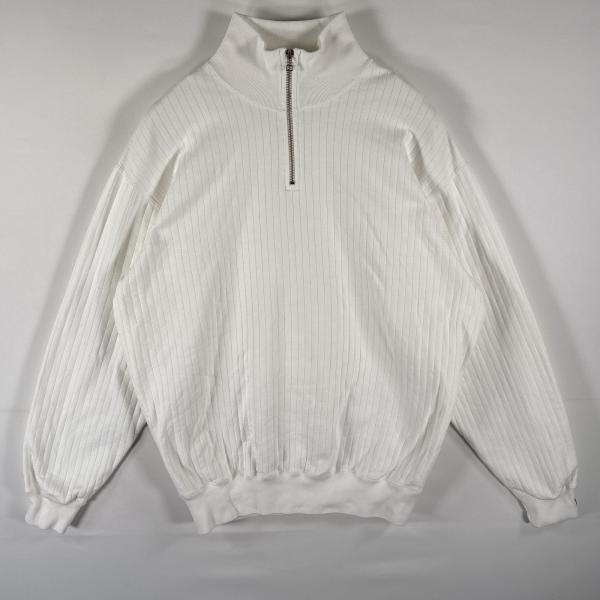 古着 90's/90年代 ポロバイラルフローレン Polo by Ralph Lauren スウェット ハーフジップ トレーナー 袖ロゴ刺繍 M  ホワイト メンズ 古着 90's/90年代 ポロバイラルフローレン Polo by Ralph Lauren