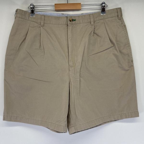 古着 トミーヒルフィガー TOMMY HILFIGER ショートパンツ チノパン 半ズボン ハーフパンツ 短パン ワンポイント w38  ベージュ系 メンズ
