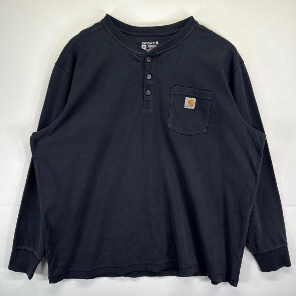 Carhartt（カーハート） 古着 長袖Tシャツ 大きいサイズ ハーフボタン