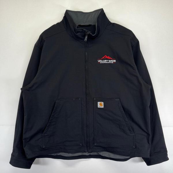 古着 カーハート Carhartt ナイロンジャケット スーパーダックス ボンディングアクティブジャケット フルジップ 企業 2XL  ブラック Carhartt（カーハート） 古着 ナイロンジャケット スーパーダックス
