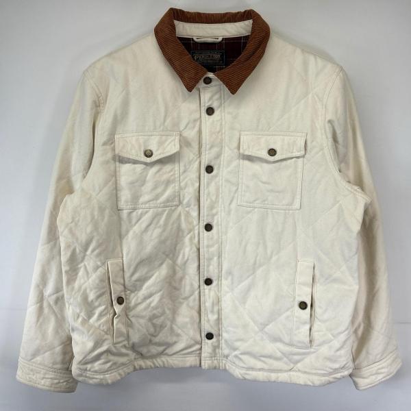 古着 ペンドルトン PENDLETON スウィングトップジャケット 大きいサイズ キルティングジャケット 胸ポケット 2XL  ベージュ系 メンズ 古着 ペンドルトン PENDLETON スウィングトップジャケット 大きい