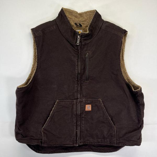 Carhartt（カーハート） 古着 ベスト 大きいサイズ ダック地 裏地ボア