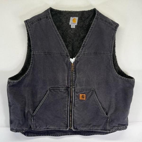 Carhartt（カーハート） 古着 ベスト ダック 裏ボア フルジップ ワーク