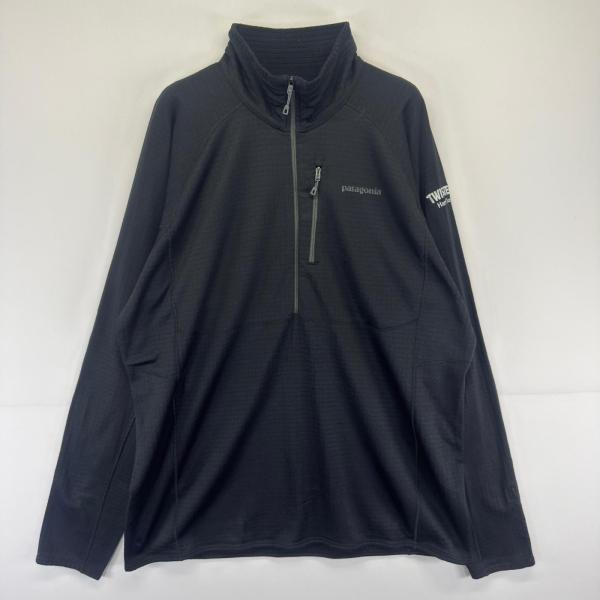 古着 パタゴニア patagonia フリースジャケット R1 大きいサイズ ワンポイント ハーフジップ トレーナー 胸ポケ 2XL  ブラック メンズ patagonia（パタゴニア） 古着 フリースジャケット R1 大きいサイズ