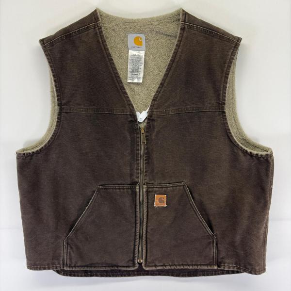 Carhartt（カーハート） 古着 ダック ベスト ワーク ワンポイントロゴ