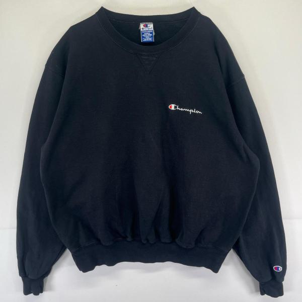 Champion刺繍ビッグロゴ チャンピオントレーナー 前Vガゼット スウェット Champion（チャンピオン） 古着 90's/90年代 スウェット ロゴ