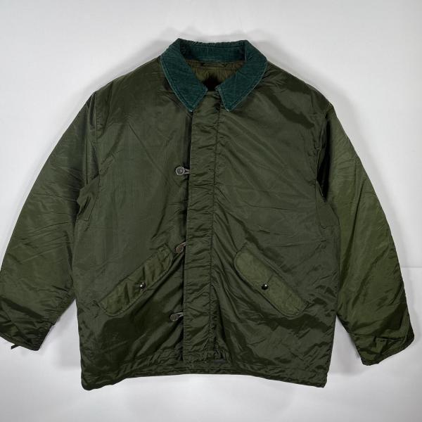 USA古着 ナイロンデッキジャケット 米軍 海軍 U.S.NAVY 襟コーデュロイ