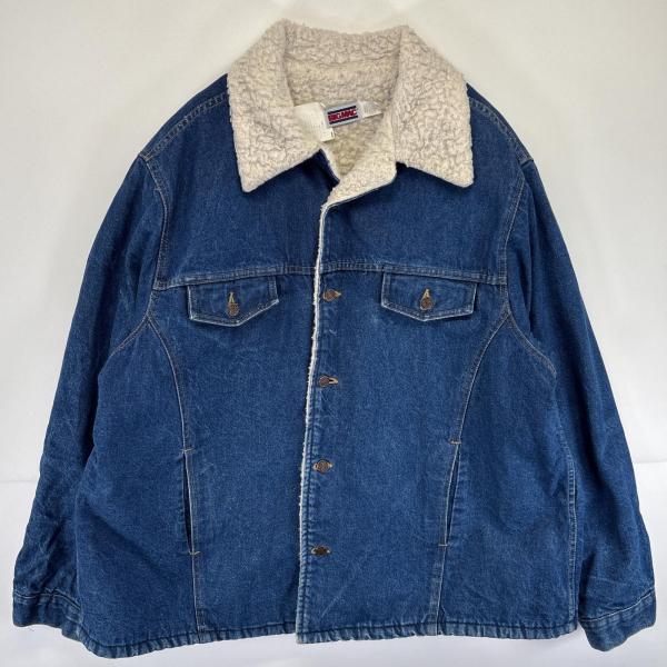 古着 80s/80年代 ヴィンテージ ビッグマック BIG MAC USA製 デニムジャケット 裏地ボア 大きいサイズ ジージャン  ブルー メンズ 古着 80's/80年代 ヴィンテージ ビッグマック BIG MAC USA製 デニム