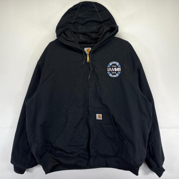 古着 カーハート Carhartt USA製 ワークジャケット 大きいサイズ アクティブジャケット 裏地メッシュ 3XL  ブラック メンズ Carhartt（カーハート） 古着 Carhartt USA製 ワークジャケット 大きい