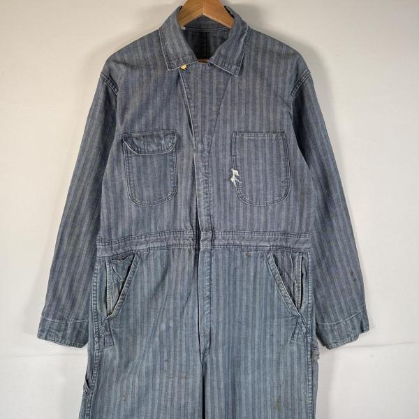 【管理番号】OYD0000218【ブランド】サンフォライズド【対象】メンズ【カラー】  ブルー系【季節・シーズン】オールシーズン【年代】1970年代【実寸サイズ】総丈：約163cm肩幅：約48cm身幅：約64cmウエスト：約51cm股下：約...