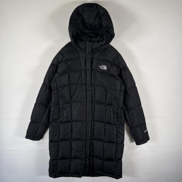 ザノースフェイス　ブラック ロング丈 ダウンジャケット　古着好きの方 THE NORTH FACE 古着 ザ・ノースフェイス ダウンコート ロング