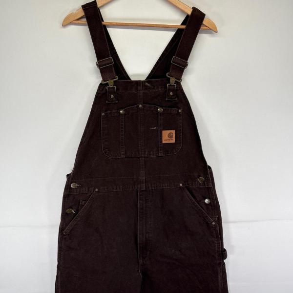 Carhartt 古着 カーハート オーバーオール ダック ワンポイント