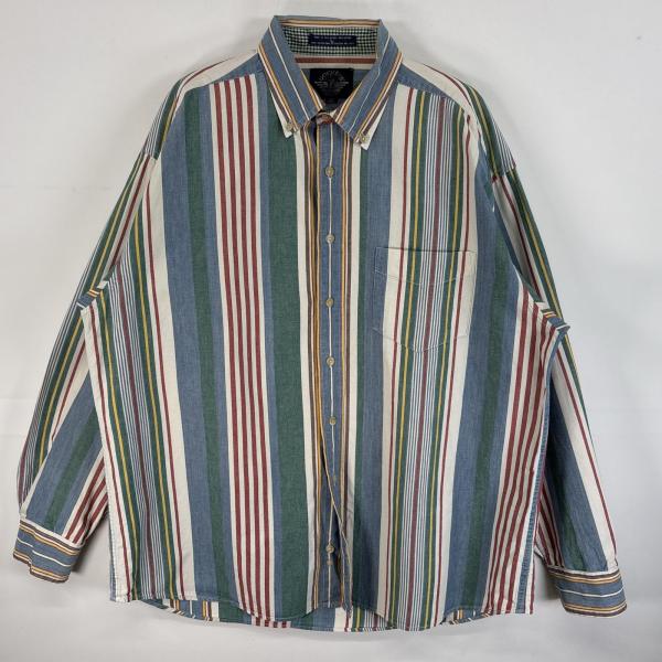 古着 ドッカーズ DOCKERS 長袖 ボタンダウンストライプシャツ メンズS相当/eaa637809 古着 ドッカーズ DOCKERS 長袖 ボタンダウンストライプシャツ メンズS