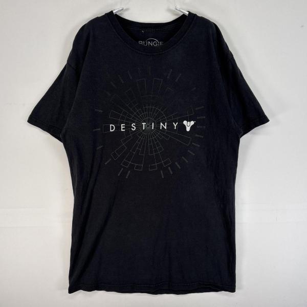 古着 BUNGIE 半袖Tシャツ ゲーム 両面 プリント フェード M ブラック メンズ