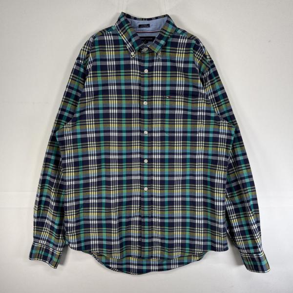 古着 トミーヒルフィガー TOMMY HILFIGER 長袖シャツ チェック ボタン