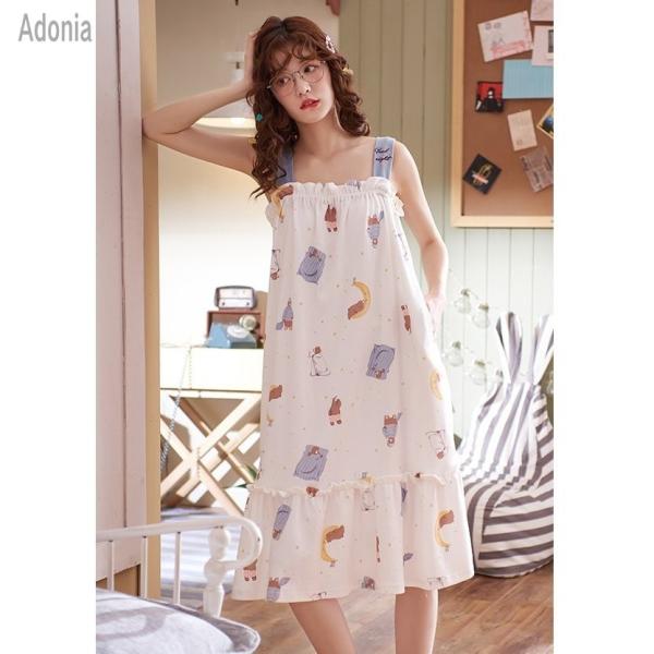 パジャマ ワンピース 寝巻き レディース 春 夏 部屋着 ルームウェア 膝丈 ホームウエア シンプル 体型カバー おしゃれ 人気 日常綿100 Apaproduction Fr